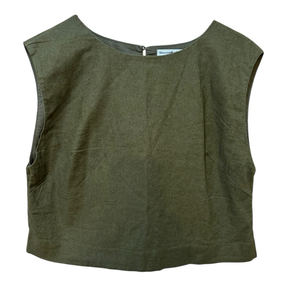 Abercrombie and Fitch Women's Olive Green Top size M